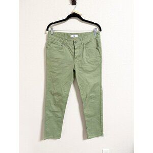 Spoke The Fives Classic Chino Pants Button Fly Slim Fit Mid Rise Olive Size 31